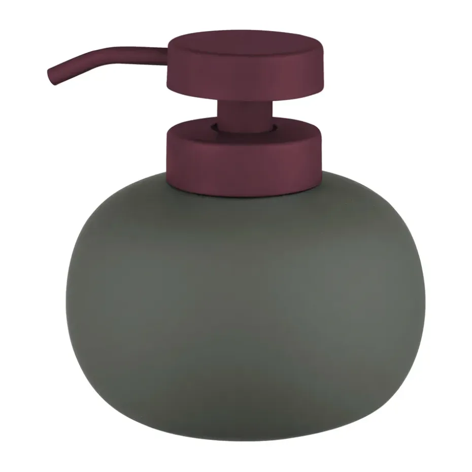 Dispensador de jabón Lotus play bajo, incl. 2 cabezales, Dark olive