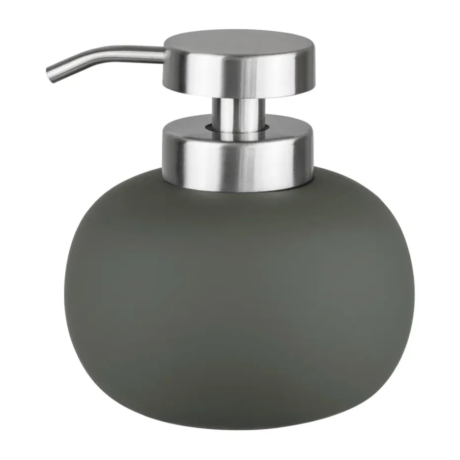 Dispensador de jabón Lotus play bajo, incl. 2 cabezales, Dark olive