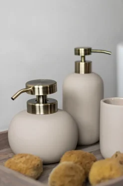 Dispensador de jabón Lotus, sand (blanco crudo)