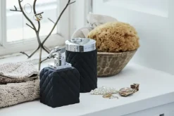 Dispensador de jabón Portia, negro-plata