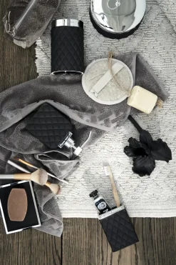 Dispensador de jabón Portia, negro-plata