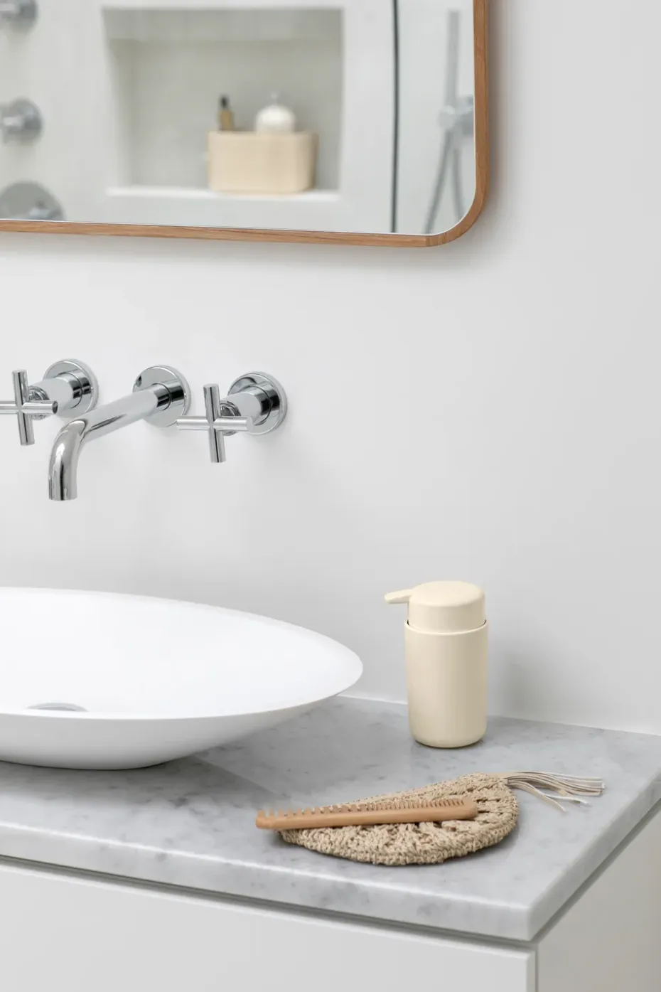 Dispensador de jabón ReNew Brabantia 14 cm, Soft Beige