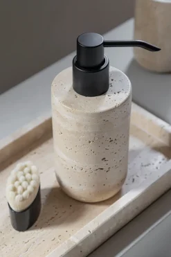 Dispensador de jabón Travertine 17,5 cm, Linen