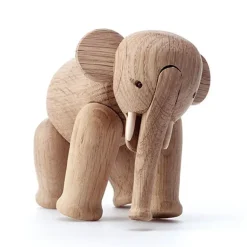 Elefante de madera pequeña, roble
