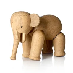 Elefante de madera pequeña, roble