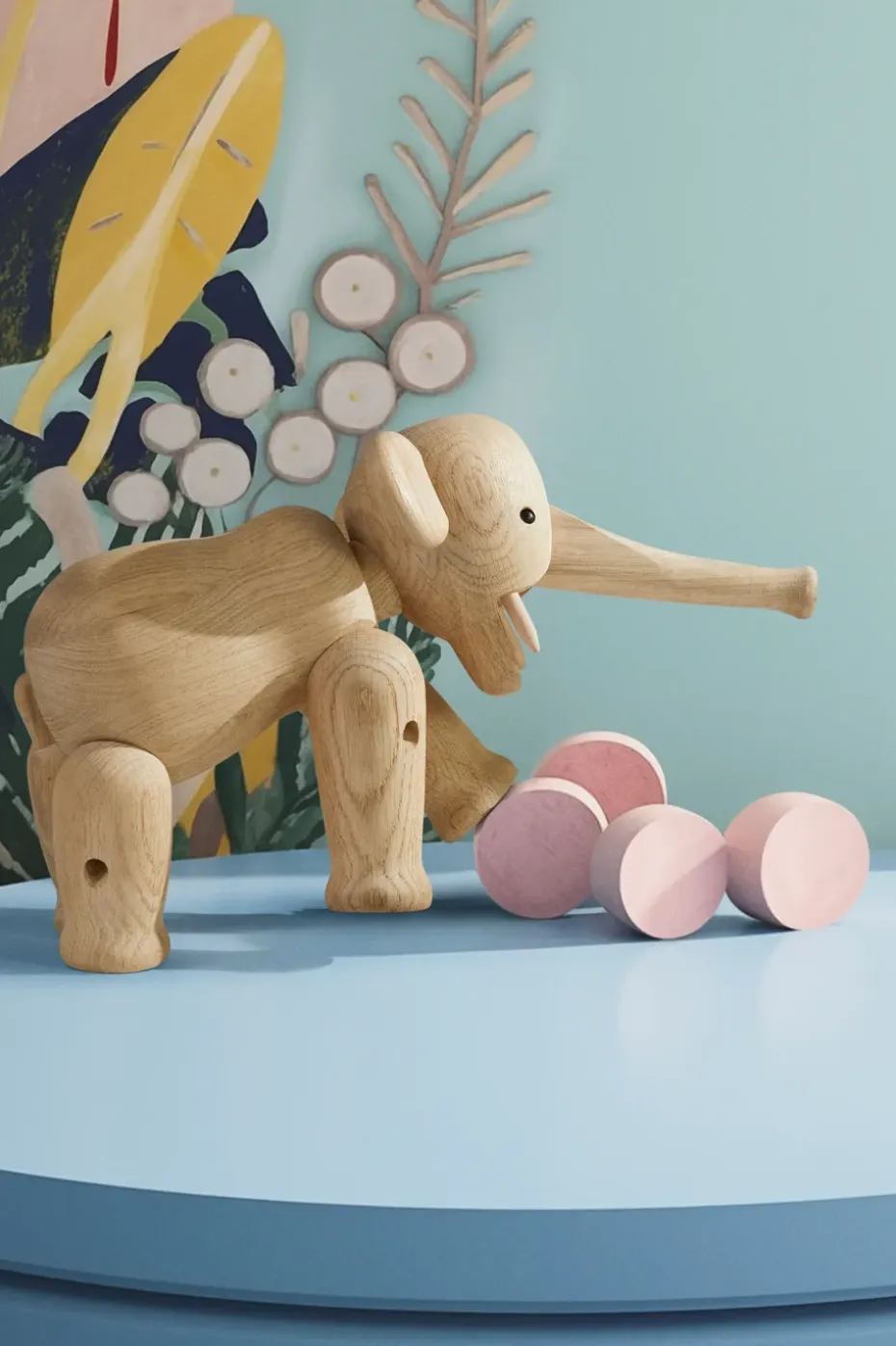 Elefante grande Kay Bojesen, Roble