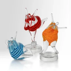 Escultura de vidrio KE Badlycka, Gul-rojo