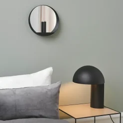 Espejo / Candelabro Glim Ø28 cm, negro