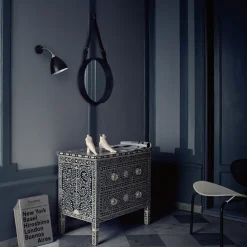 Espejo Adnet Rund, Brown, large