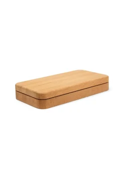 Espejo con caja de almacenamiento 32 cm, Roble