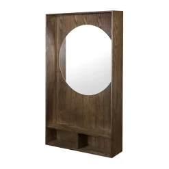Espejo con estante Show-me large, Dark oiled