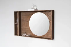 Espejo con estante Show-me large, Dark oiled