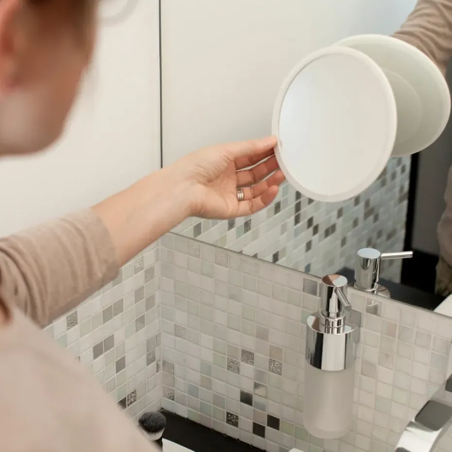 Espejo de maquillaje AirMirror x10 desmontable con ventosa, Ø16,5 cm