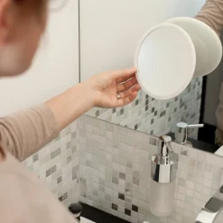 Espejo de maquillaje AirMirror x5 desmontable con ventosa, Ø16,5 cm