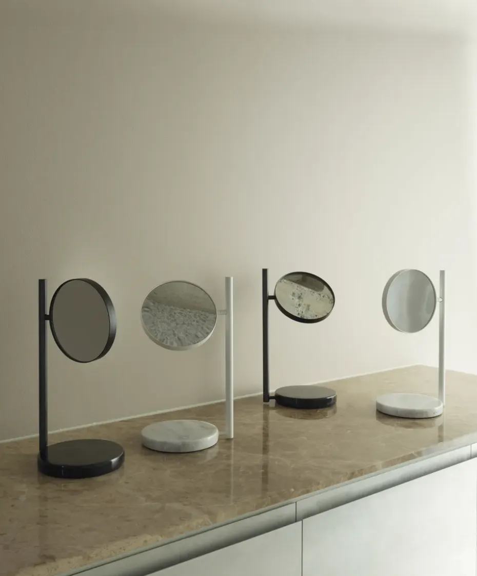 Espejo de mesa de doble cara Pose 21x39 cm, Negro