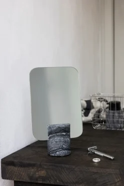 Espejo de mesa Marble, Black-grey, 30 cm