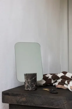 Espejo de mesa Marble, Brown, 30 cm