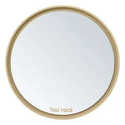 Espejo de mesa Mirror Mirror Ø21 cm, Beige