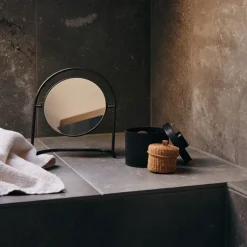 Espejo de mesa Nimbus 25 cm, Latón bronceado