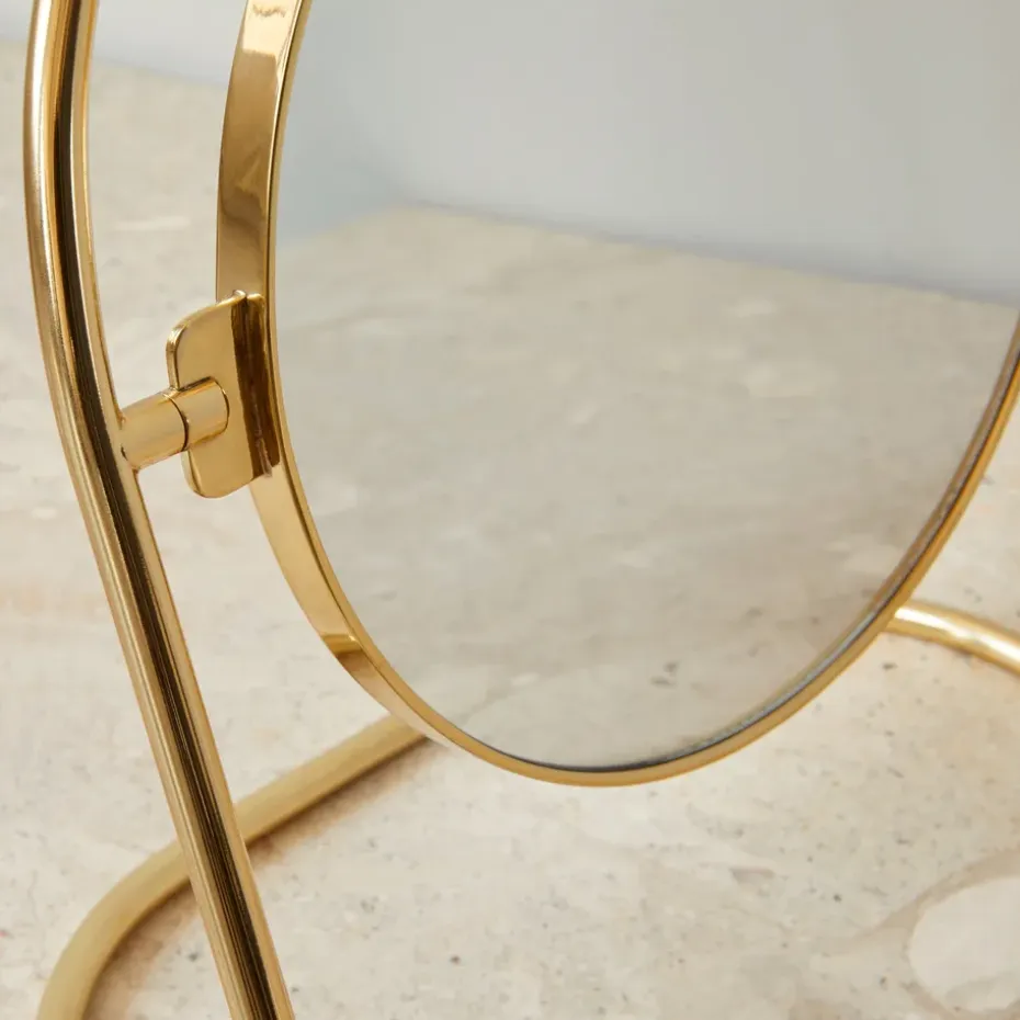 Espejo de mesa Nimbus 25 cm, Latón pulido