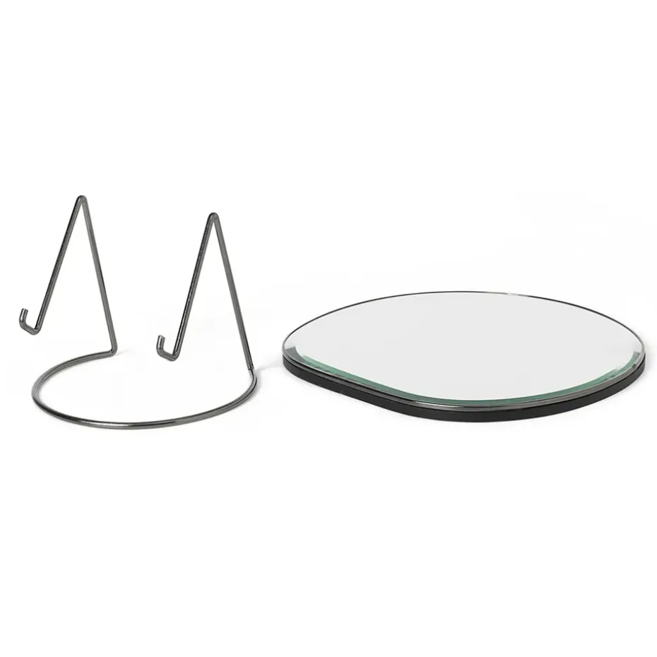 Espejo de mesa Pond, Dark chrome