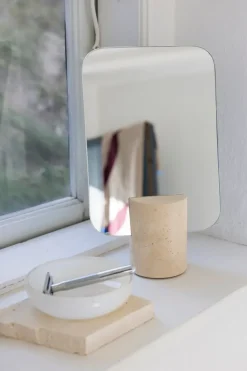 Espejo de mesa Travertin, Lino