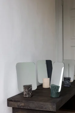 Espejo de mesa Travertin, Lino