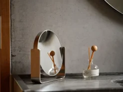 Espejo de mesa Ume con 5x aumento 19x19,5 cm, Acero