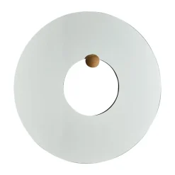 Espejo de pared Castellum Ø80 cm, Roble aceitado natural