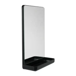 Espejo de pared con estante Design Letters, Black