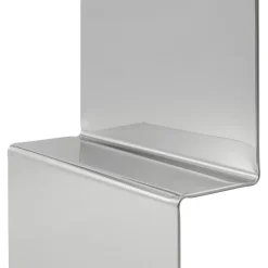 Espejo de pared Pleat, Acero pulido, 227×57 cm