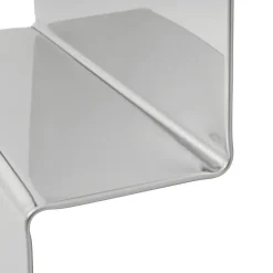 Espejo de pared Pleat, Acero pulido, 227×57 cm