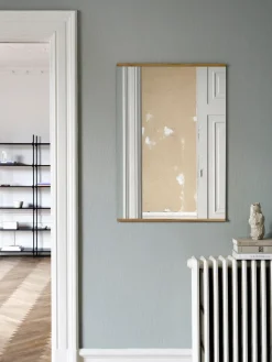 Espejo de pared rectangular 70x100 cm, Oak