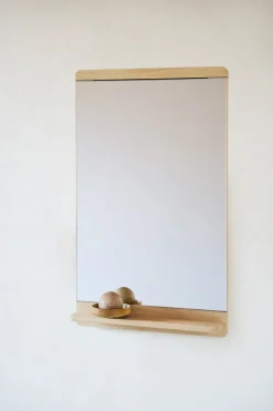 Espejo de pared Rim 40x68 cm, Roble blanco
