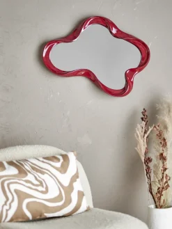 Espejo de pared Violeta 47x61,5 cm, Rojo