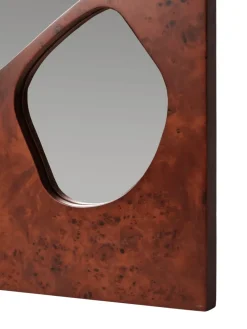 Espejo Folia, Dark stained burl, 82 cm