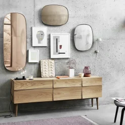 Espejo Framed, gris, 59x44 cm