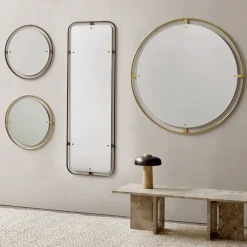 Espejo Nimbus, Bronced brass, ø60