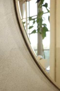 Espejo Pond large, Dark chrome