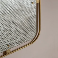 Espejo rectangular Nimbus, Polished brass