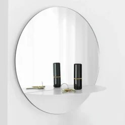 Espejo redondo Horizon, blanco