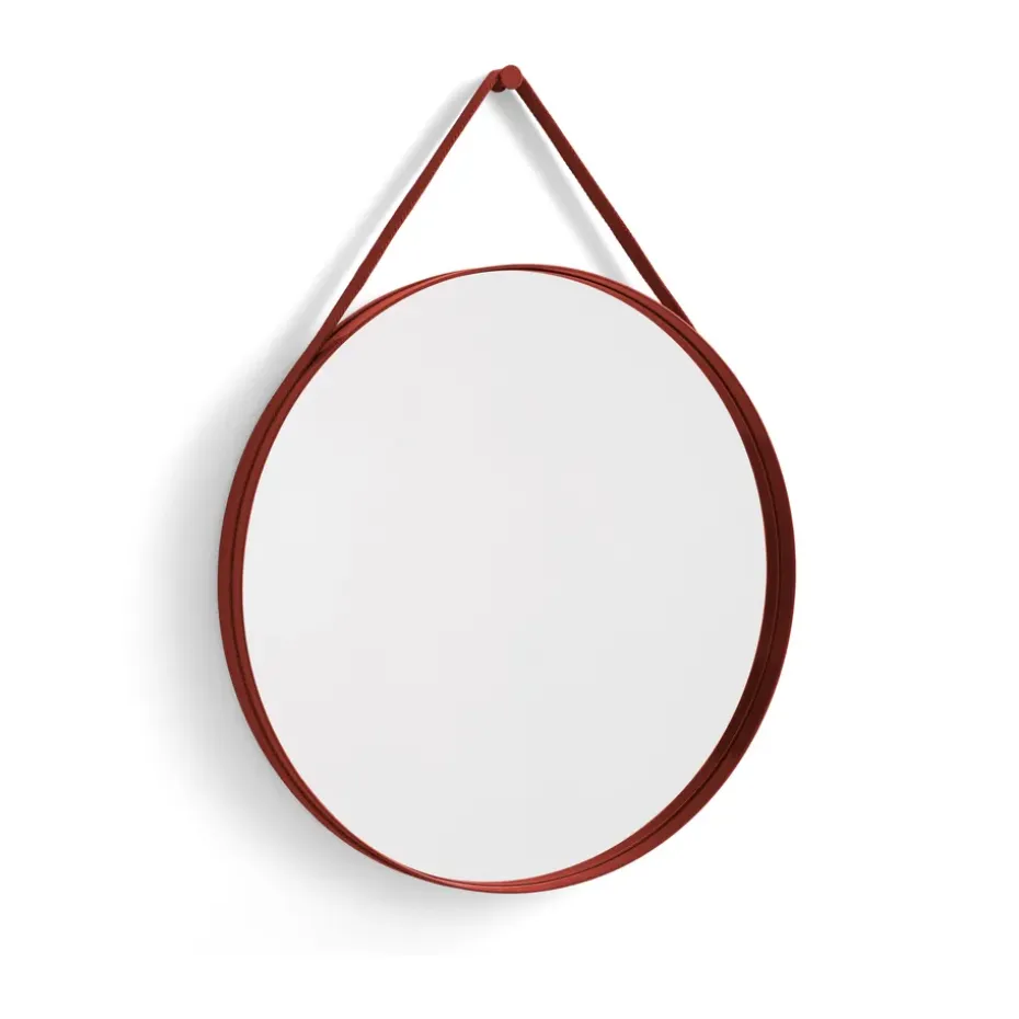 Espejo Strap Mirror Ø70 cm, Red