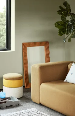 Espejo Wavy 70x100 cm, Natural brown