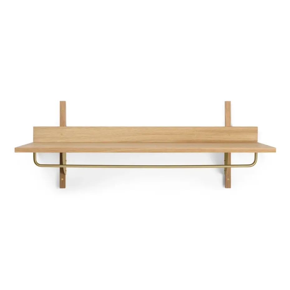 Estante con barra Sector 37 x 87 cm, Oak-brass