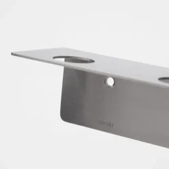 Estante con colgador de botellas y gancho Meraki, Acero pulido