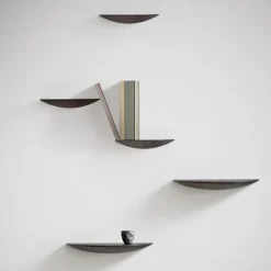 Estante Gridy Fungi roble oscuro, mediano