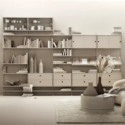 Estante para revistero String madera, Chapa de fresno, 78x30 cm