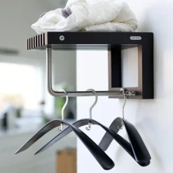 Estante perchero Cutter mini, roble lacado negro