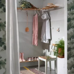 Estante perchero o zapatero Nostalgi , roble, blanco