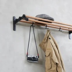 Estante perchero o zapatero Nostalgi , bambú-negro